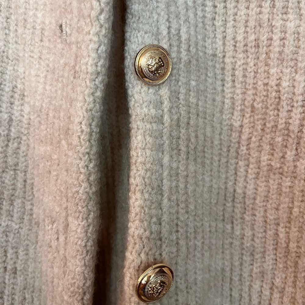 Women's Beige Cardigan Sweater - Picture 3 of 5